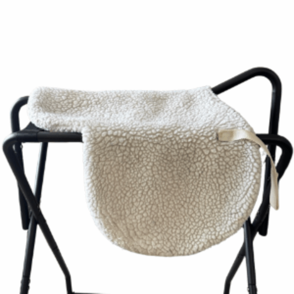 White Fleece English Saddle Pad - Used