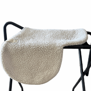 White Fleece English Saddle Pad - Used